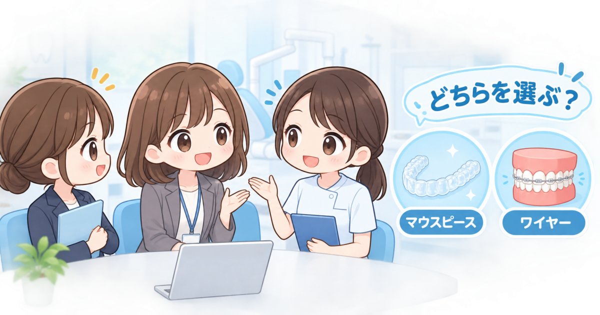 仕事で話す機会が多い方へ！マウスピースとワイヤー矯正の選び方