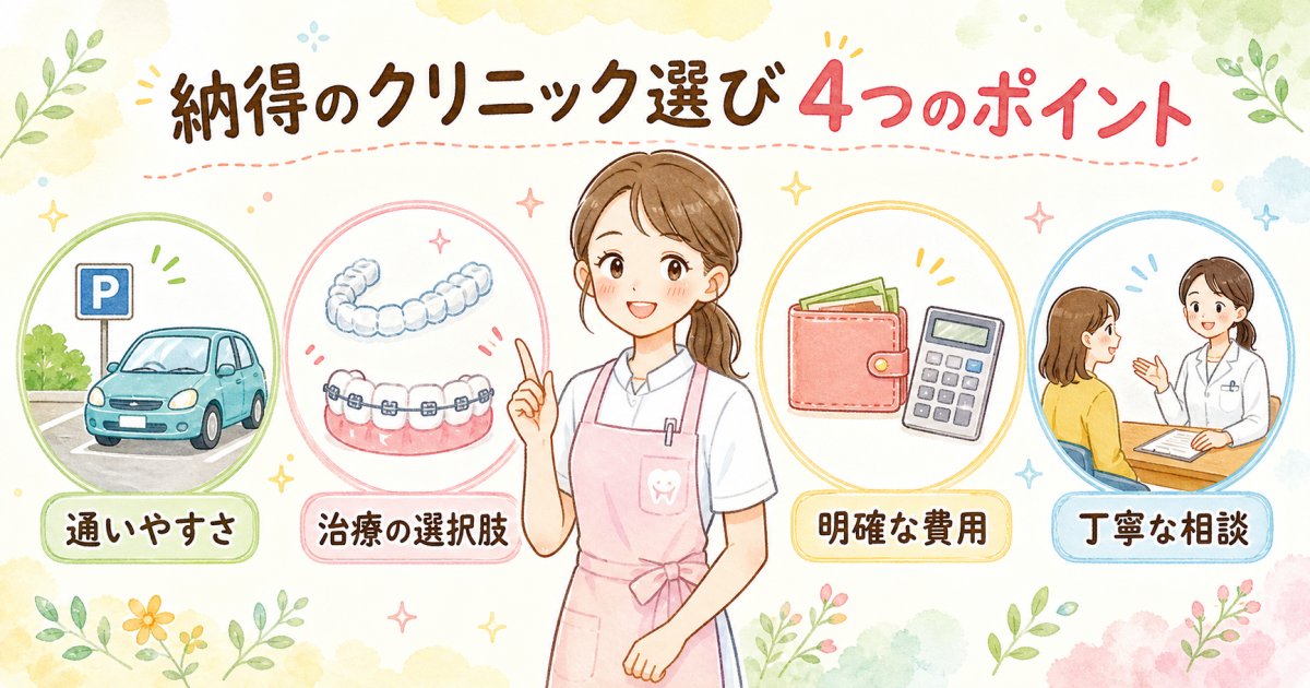 鈴鹿で納得のいく歯並び治療のために!クリニック選びの4つの基本基準